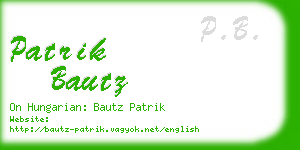 patrik bautz business card